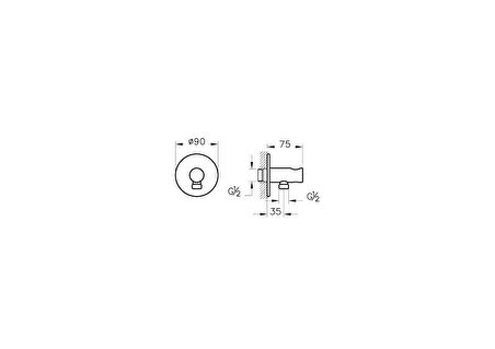 VitrA A4262574 Ankastre El Duşu Çıkışı, Soft Altın